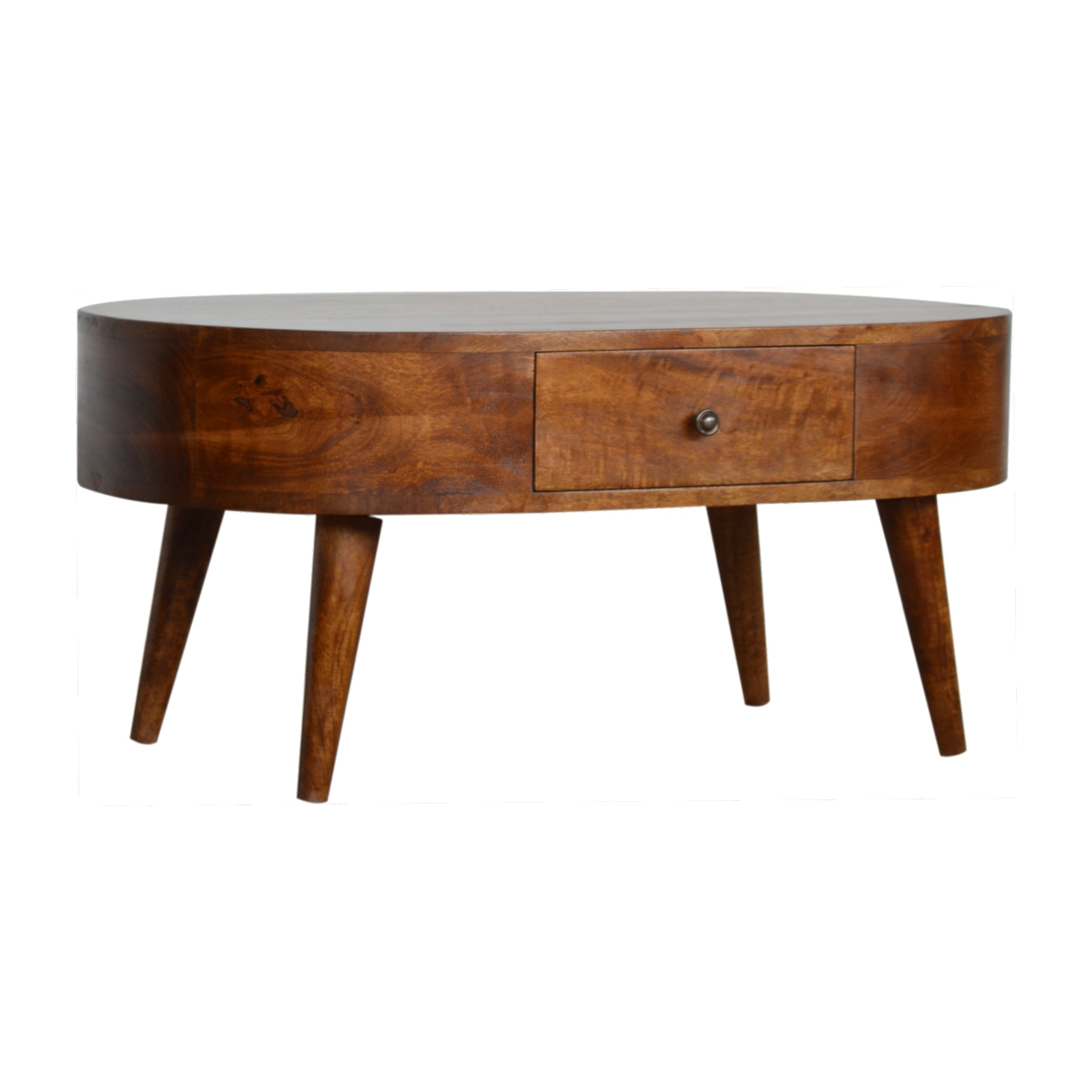 Rounded Oval Chestnut Coffee Table